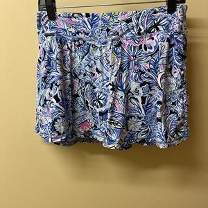 Lilly Pulitzer Luxletic Skort in Blue and Pink